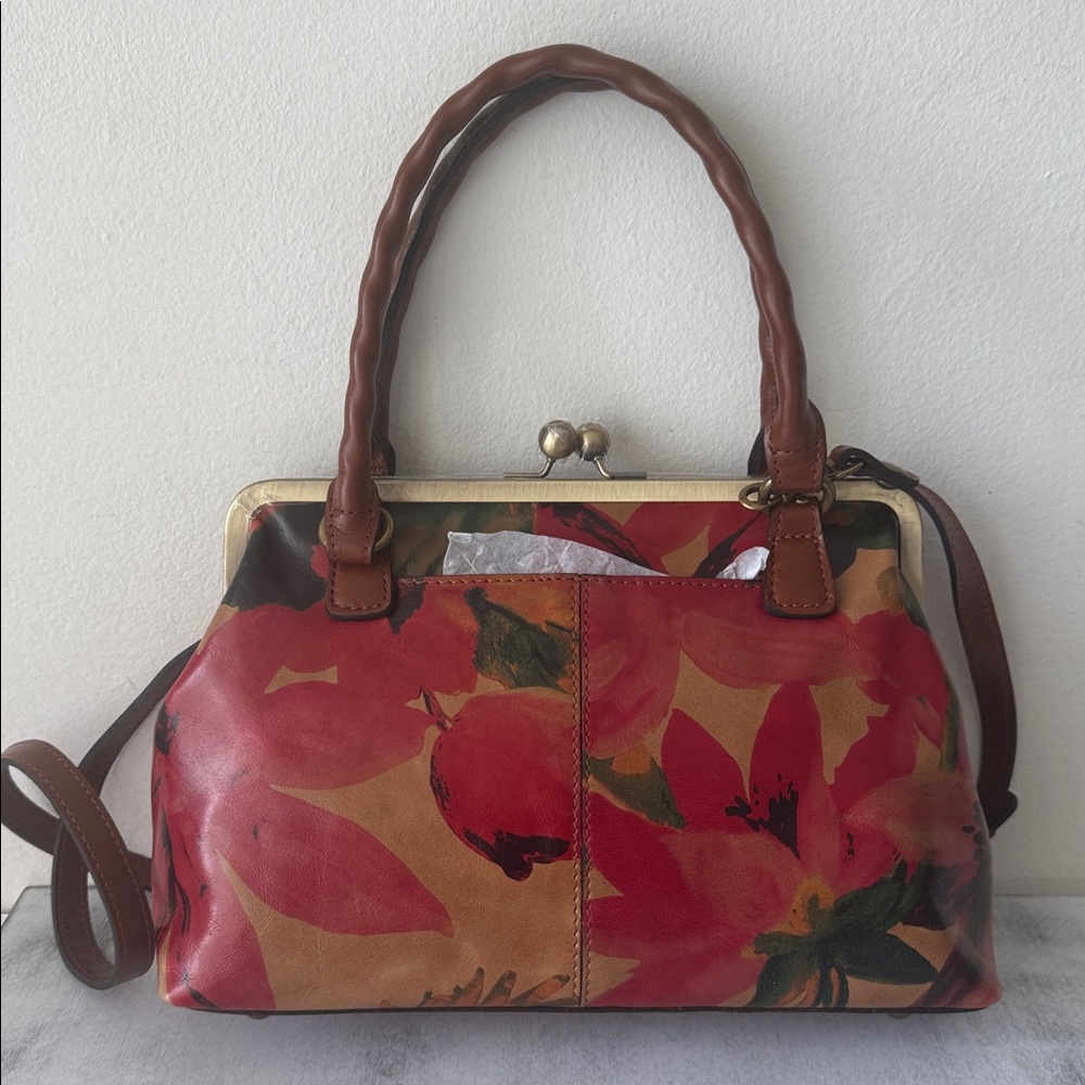 Patricia Nash Floral Leather Frame Robine Shoulder Crossbody Handbag Spring Mult - Picture 7 of 11